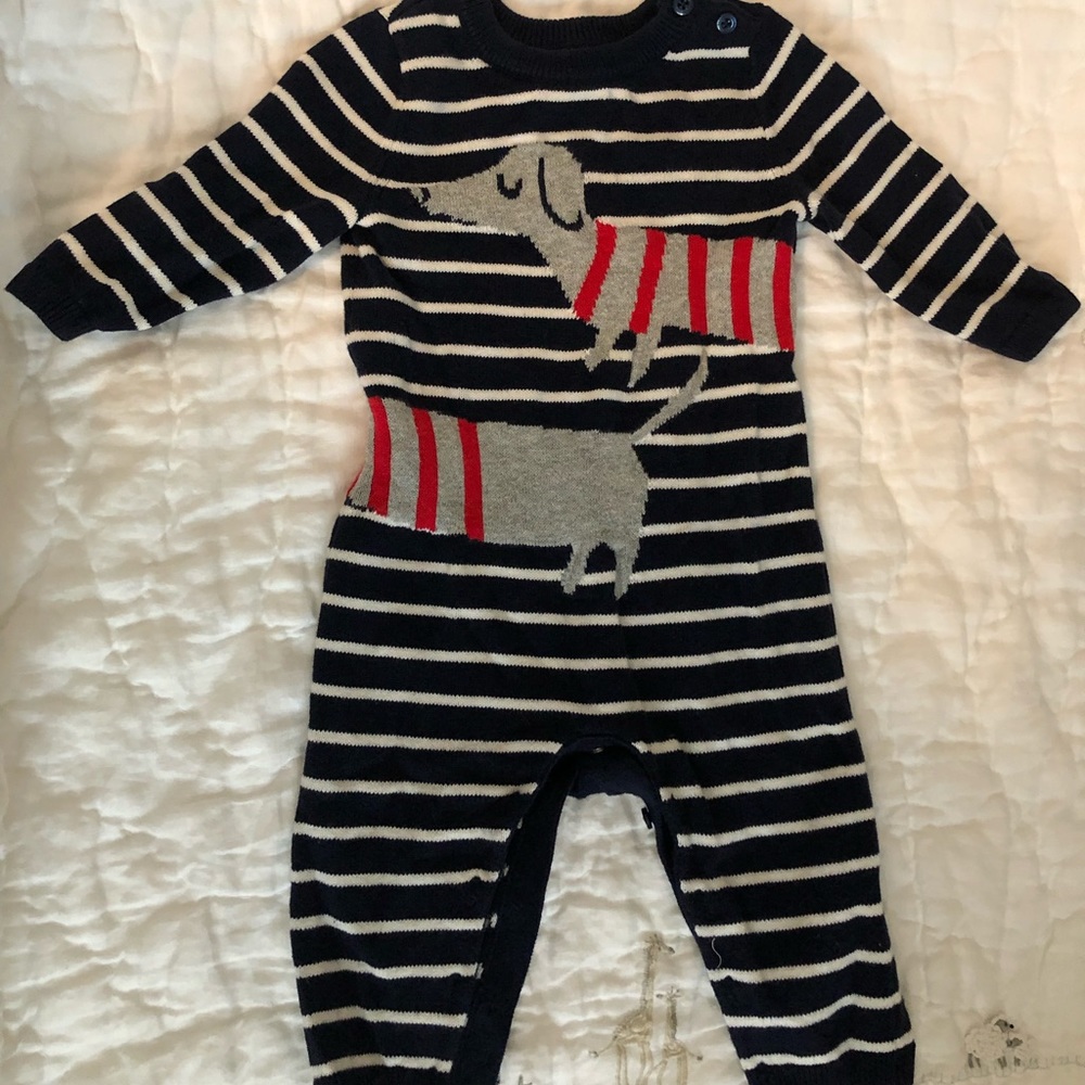 Baby Gap Footless Knitted Dog One Piece